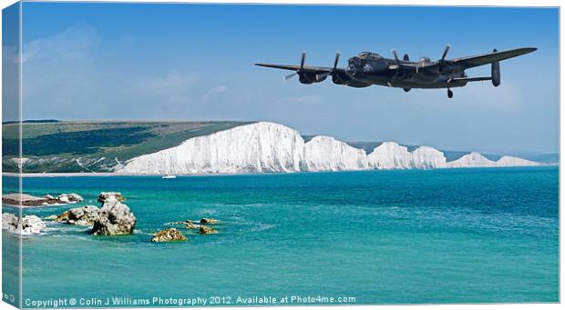 The Lone Lancaster Returns Canvas Print by Colin Williams Photography