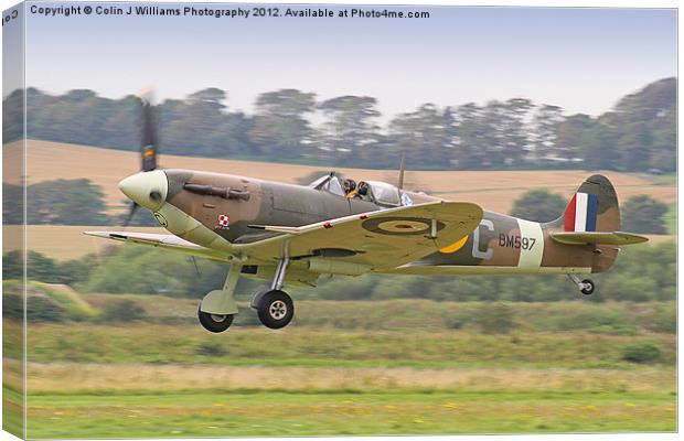 Spitfire  Scramble Canvas Print by Colin Williams Photography