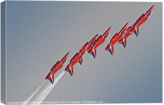 Red Arrows - Dunsfold 2012 Canvas Print by Colin Williams Photography