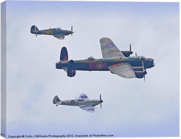 BBMF Over Shoreham Canvas Print by Colin Williams Photography