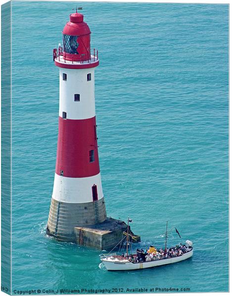 Boat Trip to Beachy Head Lighthouse Canvas Print by Colin Williams Photography