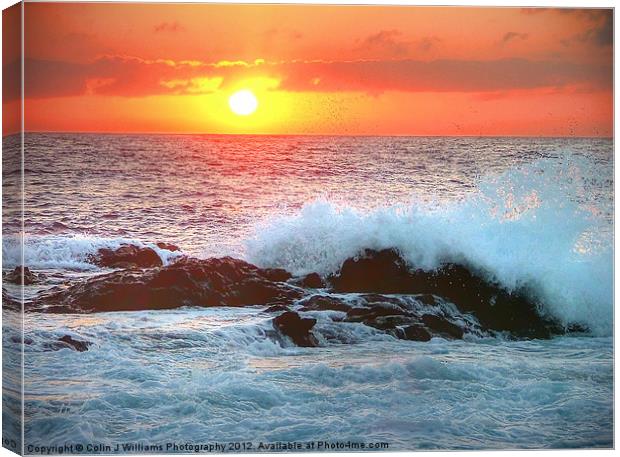 Sunrise Surf and Sea Canvas Print by Colin Williams Photography