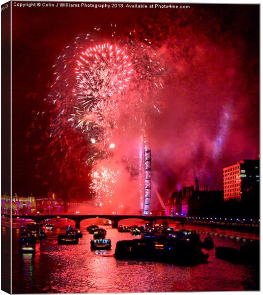 Goodbye 2012 From London 3 Canvas Print by Colin Williams Photography