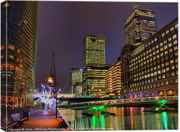 Canary Wharf - London - 3 Canvas Print by Colin Williams Photography