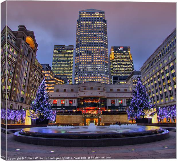 Canary Wharf - London - 4 Canvas Print by Colin Williams Photography