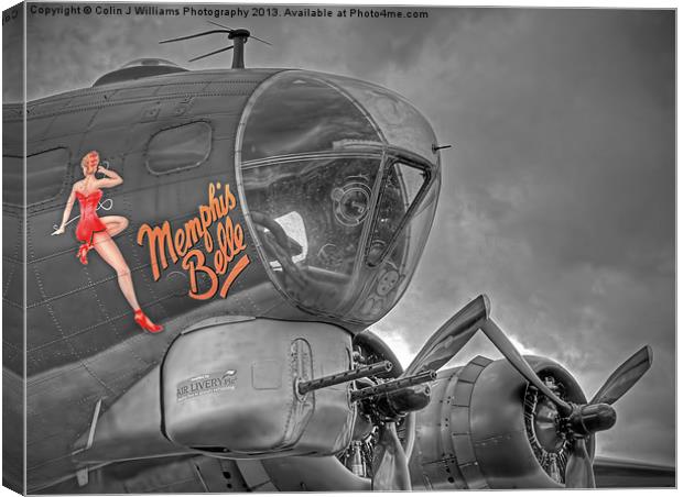 Memphis Belle Known as Sally B - 1 Canvas Print by Colin Williams Photography