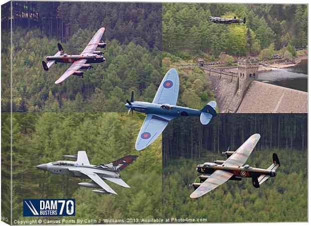 Dambusters 70 Years On The Derwent Dam Canvas Print by Colin Williams Photography