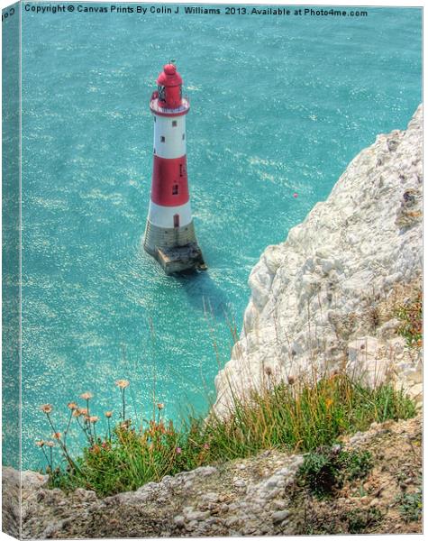 The Lighthouse From Beachy Head Canvas Print by Colin Williams Photography