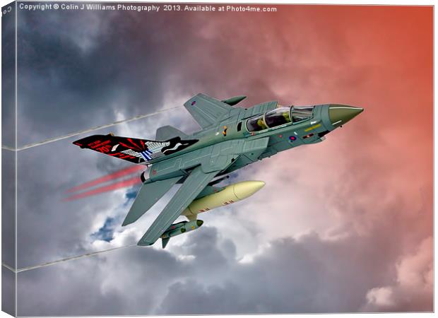 Storming !! Tornado GR4 617 Squadron Canvas Print by Colin Williams Photography