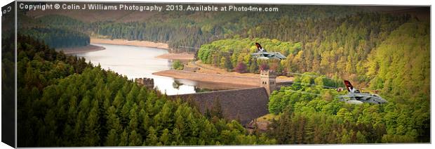 Tornado GR4s 617 Squadron Over The Howden Dam Canvas Print by Colin Williams Photography