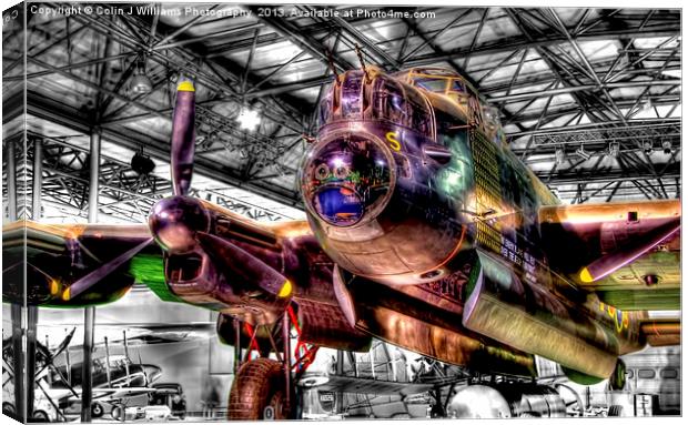 Avro Lancaster 1 - Hendon Canvas Print by Colin Williams Photography