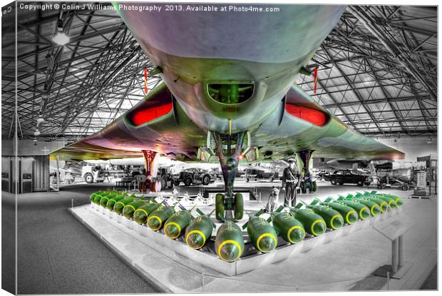 Vulcan and Bombs - R.A.F. Museum Hendon 1 Canvas Print by Colin Williams Photography