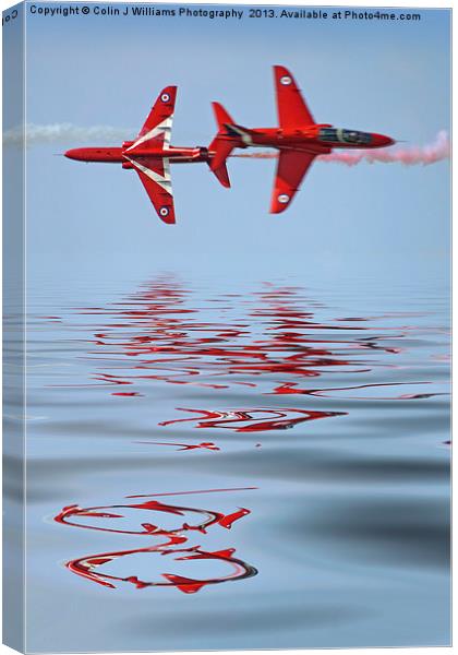Synchro Reflections - Dunsfold 2013 Canvas Print by Colin Williams Photography