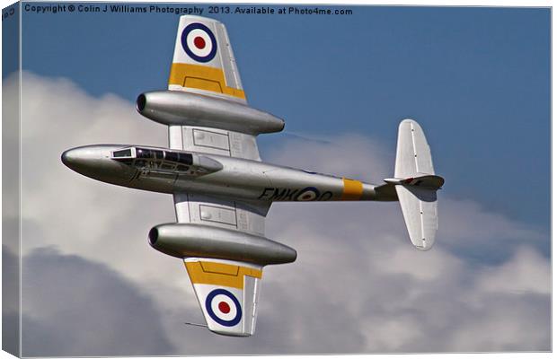 The Gloster Meteor Canvas Print by Colin Williams Photography