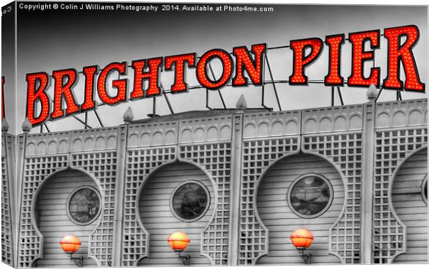 Brighton Pier Sc 2 Canvas Print by Colin Williams Photography