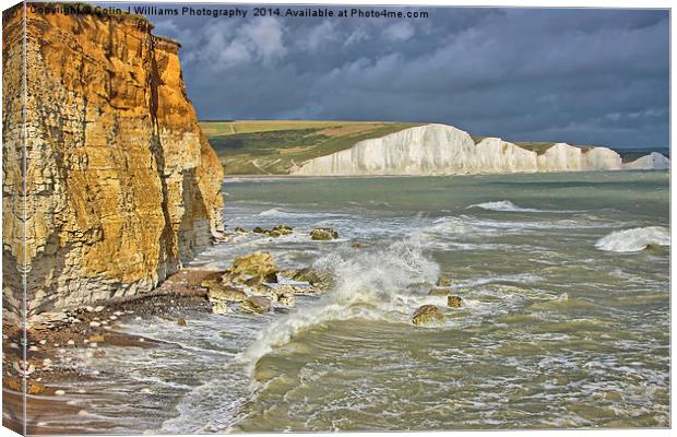  The Seven Sisters From Hope Gap Canvas Print by Colin Williams Photography