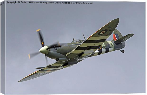  Spitfire MH 434 - Dunsfold Canvas Print by Colin Williams Photography
