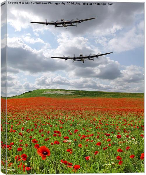  The Two Lancasters - We Remember Them ! Canvas Print by Colin Williams Photography