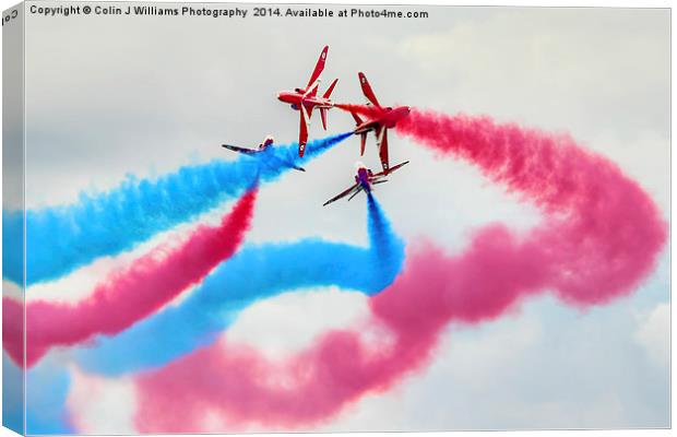  The Red Arrows Gypo Break 2 - Dunsfold 2014 Canvas Print by Colin Williams Photography