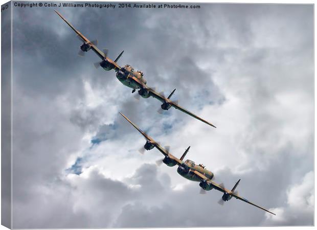  The 2 Lancasters Dunsfold  Canvas Print by Colin Williams Photography