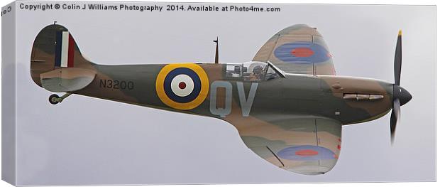   Guy Martin`s Spitfire 2 Canvas Print by Colin Williams Photography