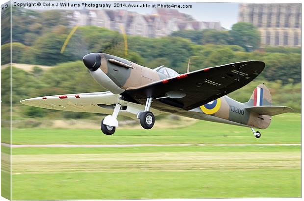    Guy Martin`s Spitfire 3 Canvas Print by Colin Williams Photography