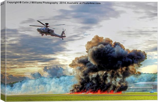 Apache Role Demo - Dunsfold wings and Wheels 2014  Canvas Print by Colin Williams Photography