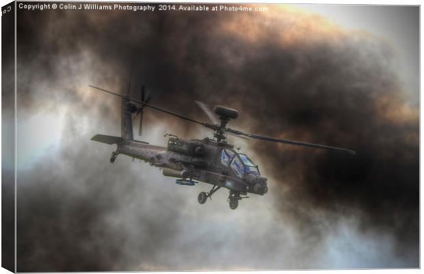  Apache  - Dunsfold wings and Wheels 2014 Canvas Print by Colin Williams Photography
