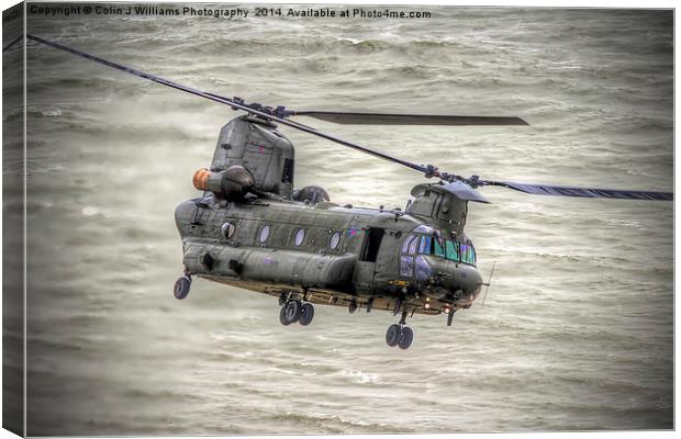  Chinook as Seen From Beachy Head - Airbourne 2014 Canvas Print by Colin Williams Photography