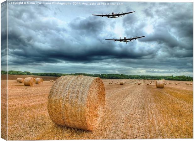  A Stormy September Evening - The 2 Lancasters  Canvas Print by Colin Williams Photography