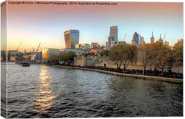  City Of London from Tower Bridge Canvas Print by Colin Williams Photography