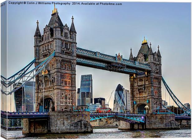  Tower Bridge And The City 3 Canvas Print by Colin Williams Photography