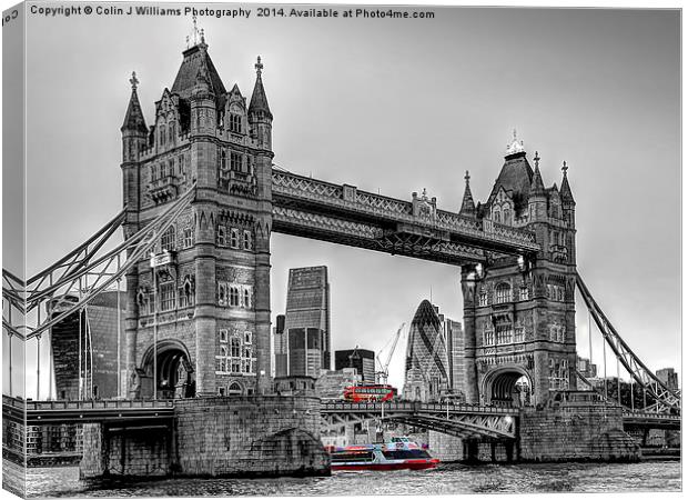   Tower Bridge And The City 4 Canvas Print by Colin Williams Photography