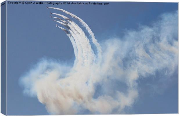  Rolling in The Sky - The Red Arrows Canvas Print by Colin Williams Photography