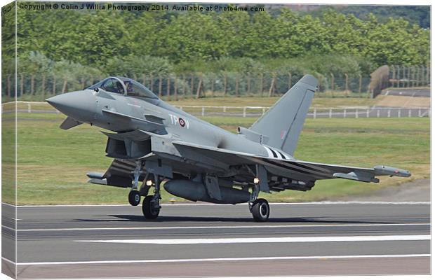   Eurofighter Typhoon Landing - Farnbourough 2014 Canvas Print by Colin Williams Photography