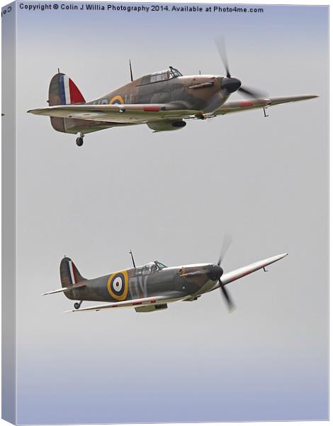  Hurricane And Spitfire 1 Canvas Print by Colin Williams Photography