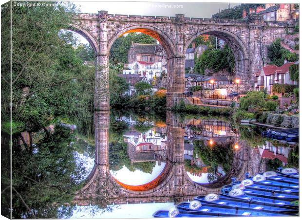 Morning Knaresborough Reflections  Canvas Print by Colin Williams Photography