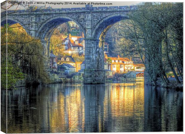  The Golden Hour Knaresborough Viaduct Canvas Print by Colin Williams Photography