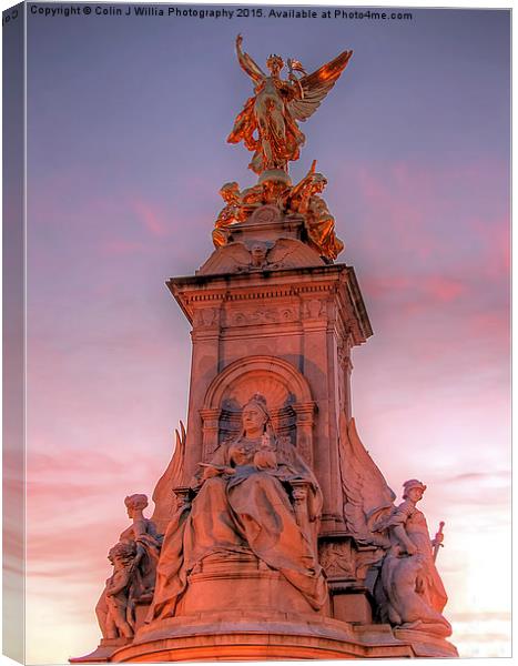  Victoria Memorial at Sunset 2 Canvas Print by Colin Williams Photography