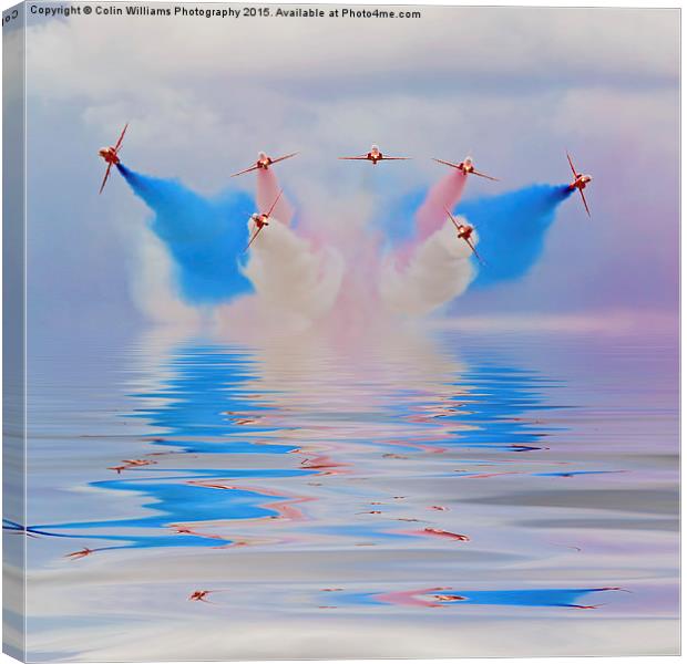  Red Arrows Flood Break Canvas Print by Colin Williams Photography