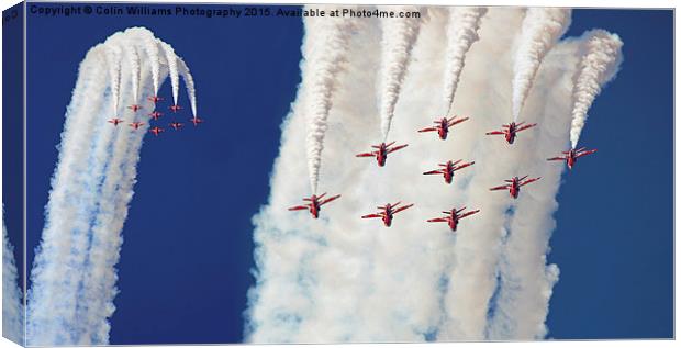  Over The Top - The Red Arrows Canvas Print by Colin Williams Photography
