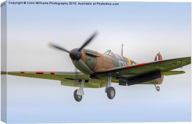  Guy Martin`s Spitfire on Finals Duxford 2015 Canvas Print by Colin Williams Photography