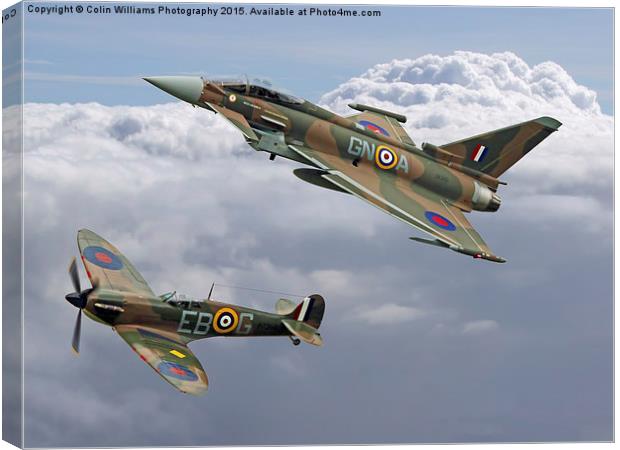  Spitfire and Typhoon Battle of Britain 3 Canvas Print by Colin Williams Photography