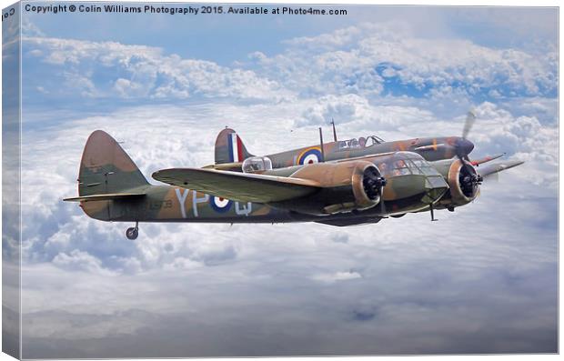  Spitfire And Blenheim Duxford  2015 - 4 Canvas Print by Colin Williams Photography