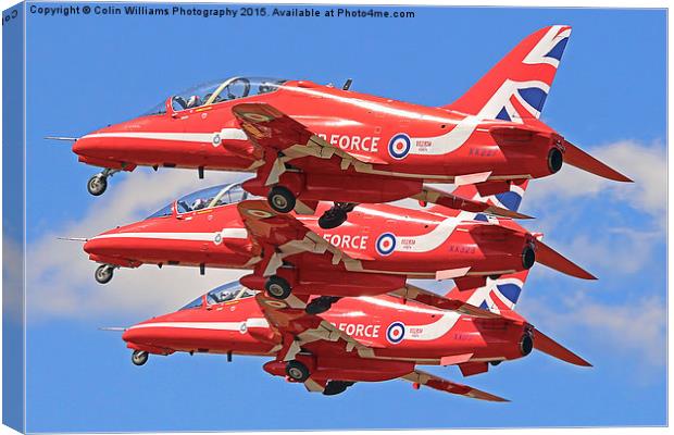  The Red Arrows Take of at RIAT 2015 Canvas Print by Colin Williams Photography