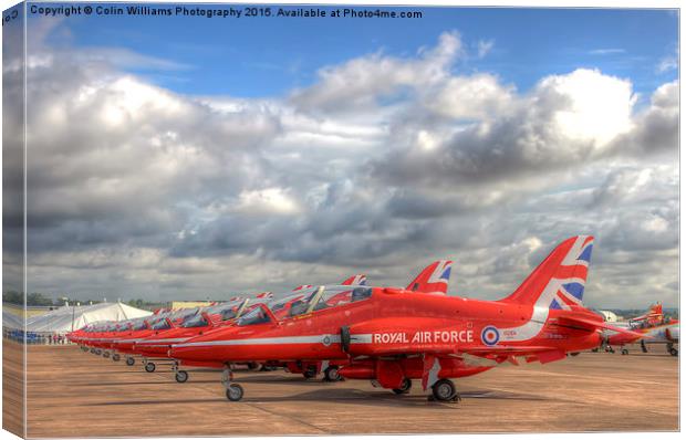   The Red Arrows RIAT 2015 2 Canvas Print by Colin Williams Photography