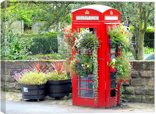  Telephone Box  Spofforth  North Yorkshire Canvas Print by Colin Williams Photography