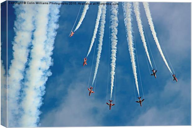    Red Arrows Eastbourne 3 Canvas Print by Colin Williams Photography