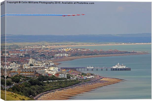   Red Arrows Eastbourne 4 Canvas Print by Colin Williams Photography