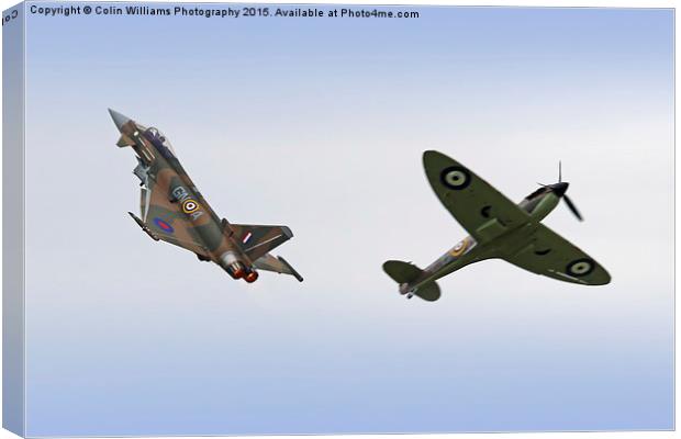   Spitfire and Typhoon Battle of Britain 4 Canvas Print by Colin Williams Photography